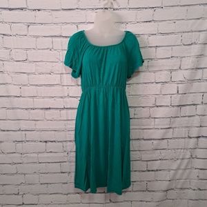 MERONA Round Neck Sundress Green Size Small